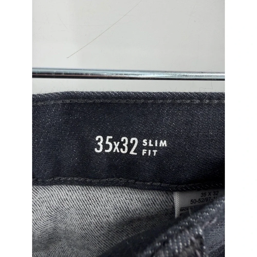 NWT Banana Republic Luxe Traveler Jean Mens 35x32 Dark Granite Wash Slim Fit‎ M